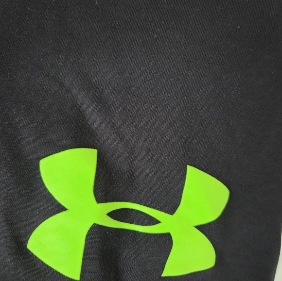UNDER ARMOUR Always Vicious Workout Running Shirt Loose Fit Black Neon Green 2XL - Picture 5 of 15